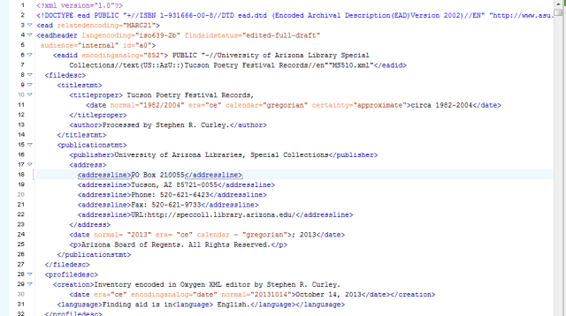 University of Arizona EAD example